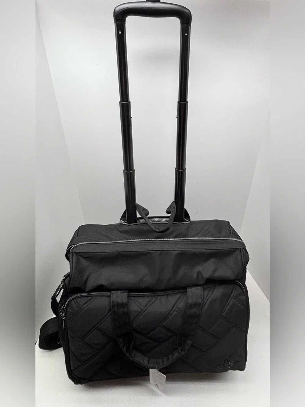 NWT Lug BLACK LOCOMOTION Ultra X RFID Rolling Travel Bag w/ Retractable Handle